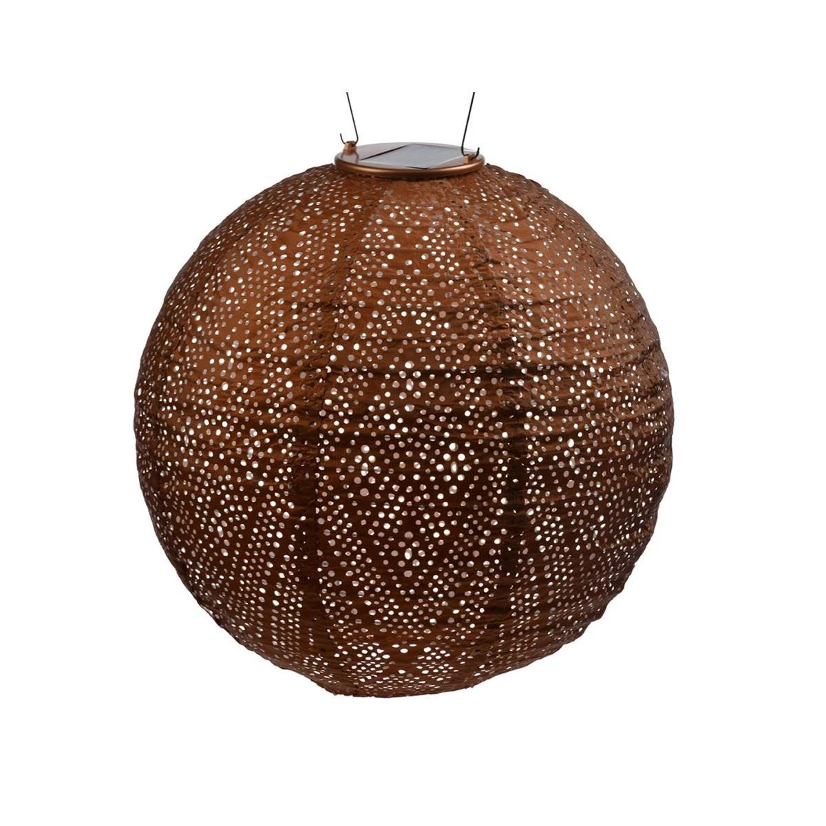 Lumiz Solar Buitenverlichting Ikat Rond - 30 Cm - Koper 3 Lumiz Solar Buitenverlichting Ikat Rond - 30 Cm - Koper