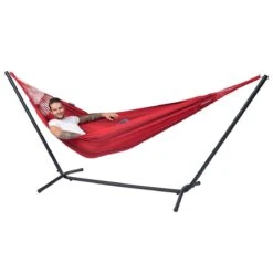 Tropilex® Hangmat Met Standaard Eénpersoons Easy & Dream Red Rood -Tuinproducten 9588280