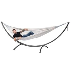 Hangmat Met Standaard Tweepersoons 'Arc & Comfort' Pearl 18 Hangmat Met Standaard Tweepersoons 'Arc & Comfort' Pearl -Tuinproducten 9603651