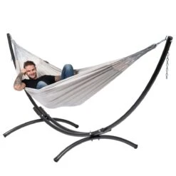 Hangmat Met Standaard Tweepersoons 'Arc & Comfort' Pearl 19 Hangmat Met Standaard Tweepersoons 'Arc & Comfort' Pearl -Tuinproducten 9603653
