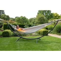 Hangmat Met Standaard Tweepersoons 'Arc & Comfort' Pearl 23 Hangmat Met Standaard Tweepersoons 'Arc & Comfort' Pearl -Tuinproducten 9603669