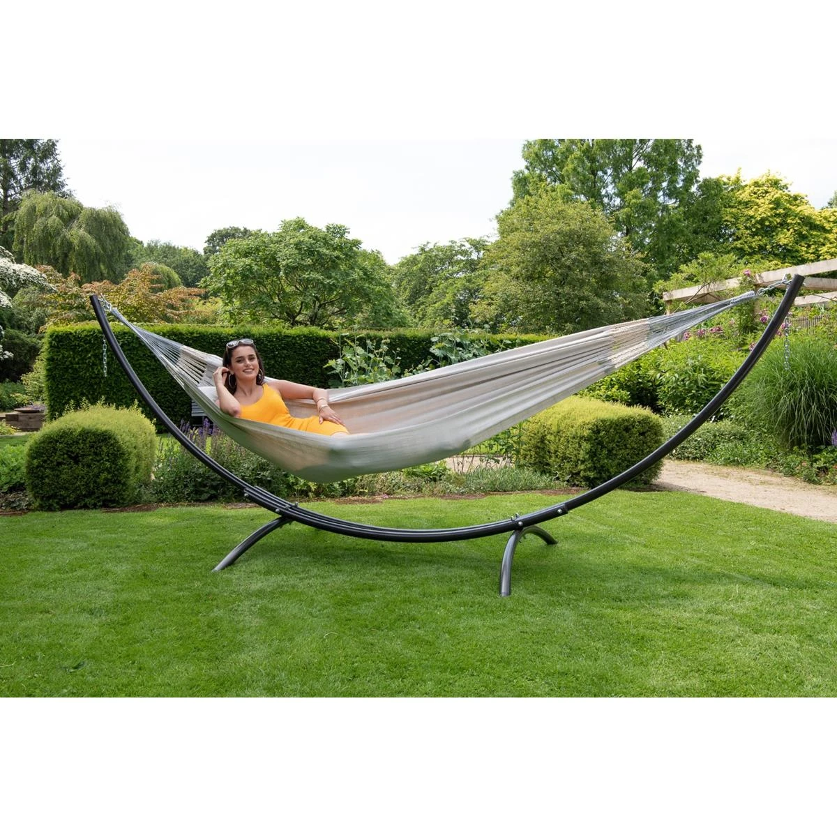 Hangmat Met Standaard Tweepersoons 'Arc & Comfort' Pearl 12 Hangmat Met Standaard Tweepersoons 'Arc & Comfort' Pearl - Afbeelding 10