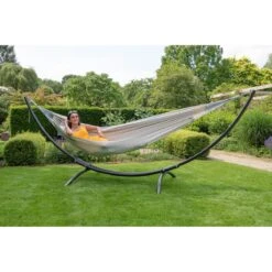 Hangmat Met Standaard Tweepersoons 'Arc & Comfort' Pearl 24 Hangmat Met Standaard Tweepersoons 'Arc & Comfort' Pearl -Tuinproducten 9603674