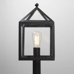 QAZQA Buitenlamp Paal Zwart 100 Cm - Amsterdam 17 QAZQA Buitenlamp Paal Zwart 100 Cm - Amsterdam -Tuinproducten 9605341