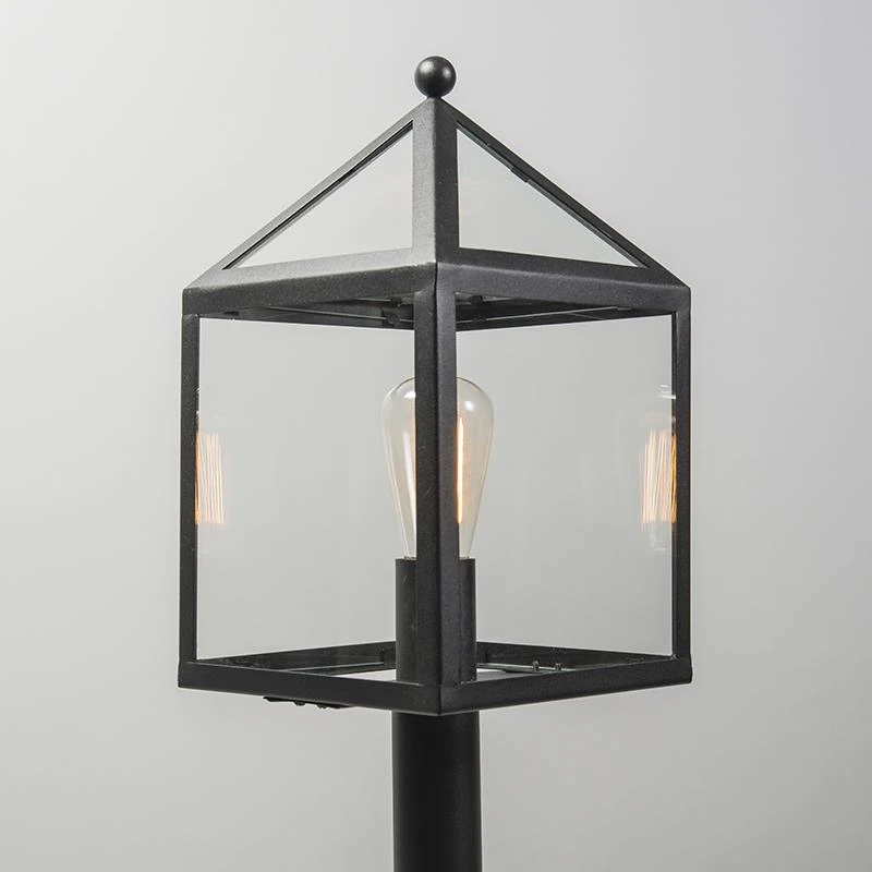 QAZQA Buitenlamp Paal Zwart 100 Cm - Amsterdam 7 QAZQA Buitenlamp Paal Zwart 100 Cm - Amsterdam - Afbeelding 5
