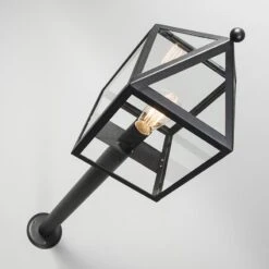 QAZQA Buitenlamp Paal Zwart 100 Cm - Amsterdam 21 QAZQA Buitenlamp Paal Zwart 100 Cm - Amsterdam -Tuinproducten 9605360