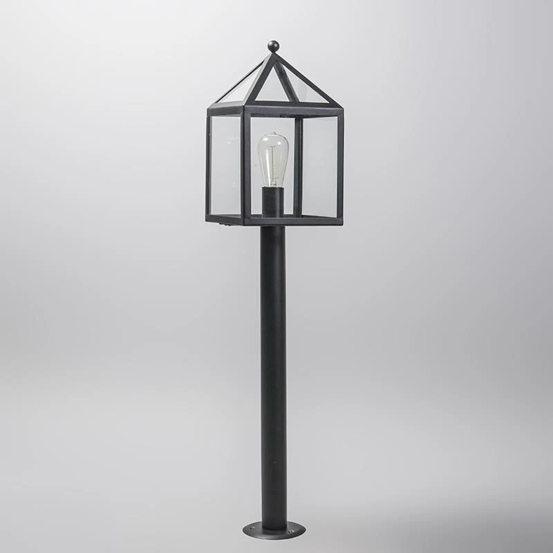 QAZQA Buitenlamp Paal Zwart 100 Cm - Amsterdam 11 QAZQA Buitenlamp Paal Zwart 100 Cm - Amsterdam - Afbeelding 9