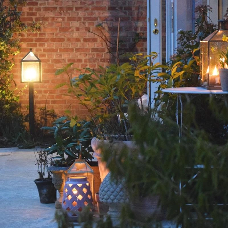 QAZQA Buitenlamp Paal Zwart 100 Cm - Amsterdam 13 QAZQA Buitenlamp Paal Zwart 100 Cm - Amsterdam - Afbeelding 11