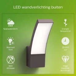 Philips Splay Wandlamp - Antraciet 12 Philips Splay Wandlamp - Antraciet -Tuinproducten 9615279