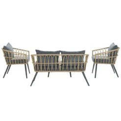 Garden Impressions Tarulo Loungeset 4-delig - Donker Grijs -Tuinproducten 9626739