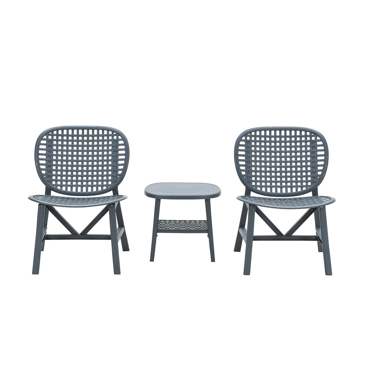 Garden Impressions Fien Balkonset 3-delig - Donker Grijs 3 Garden Impressions Fien Balkonset 3-delig - Donker Grijs