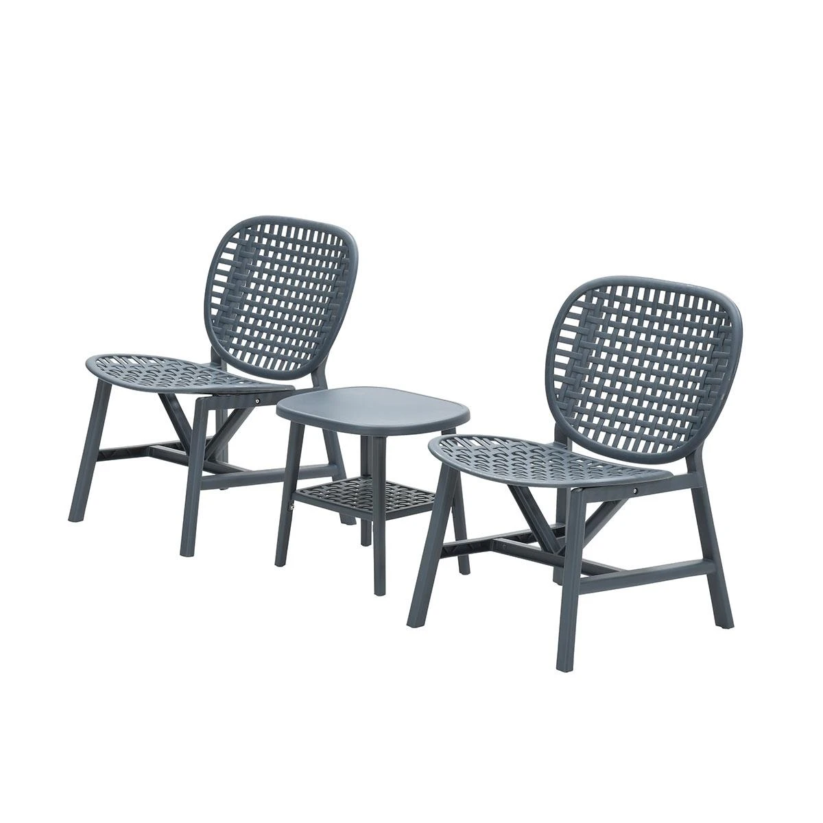 Garden Impressions Fien Balkonset 3-delig - Donker Grijs 4 Garden Impressions Fien Balkonset 3-delig - Donker Grijs - Afbeelding 2