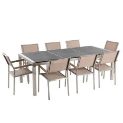 Beliani - GROSSETO - Tuinset Voor 8 - Lichtgrijs - Graniet 16 Beliani - GROSSETO - Tuinset Voor 8 - Lichtgrijs - Graniet -Tuinproducten 9687896