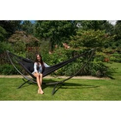 Tropilex® Hangmat Met Standaard Eénpersoons Arc & Classic Black Zwart 17 Tropilex® Hangmat Met Standaard Eénpersoons Arc & Classic Black Zwart -Tuinproducten 9688760