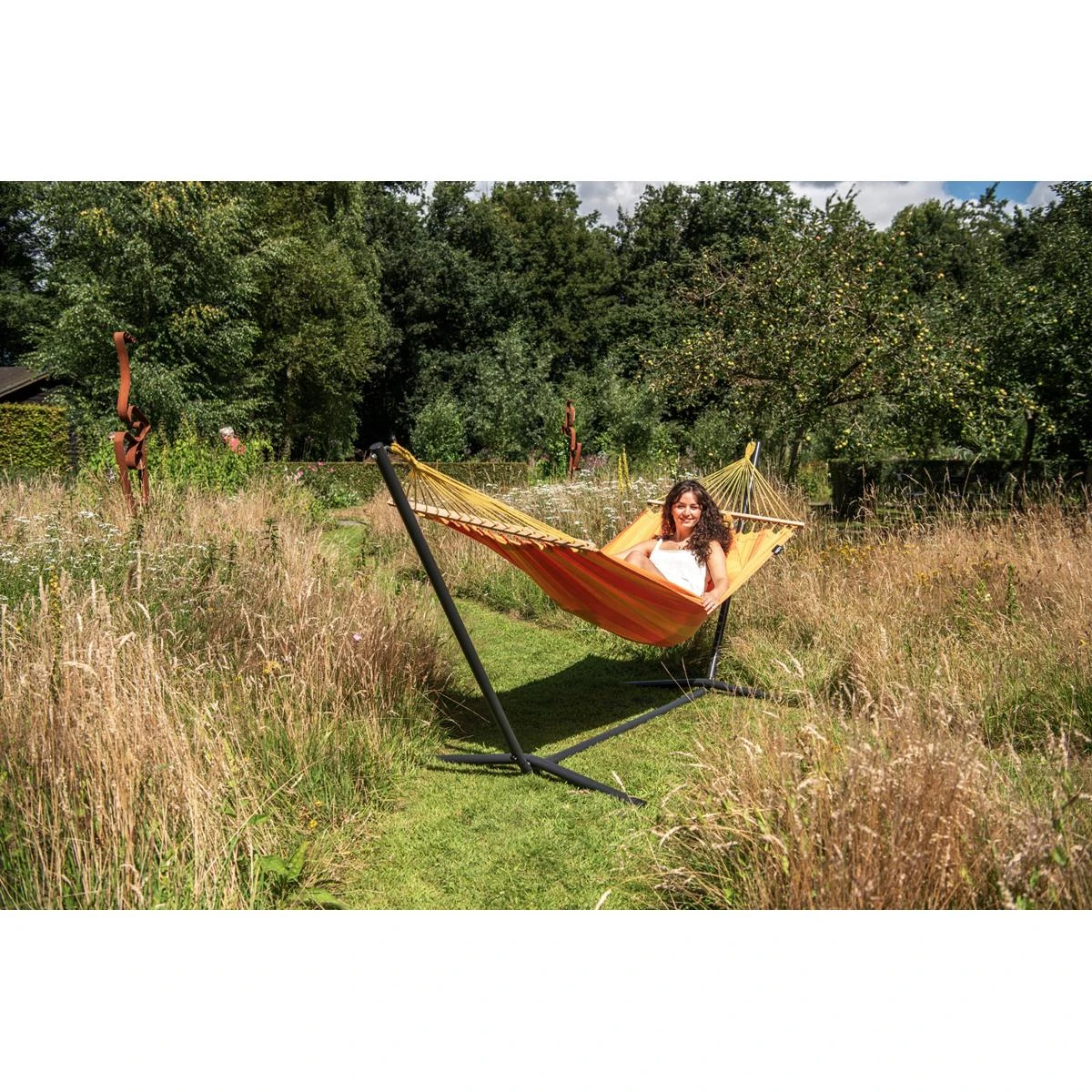 Tropilex® Hangmat Met Standaard Eénpersoons Easy & Relax Orange Oranje 12 Tropilex® Hangmat Met Standaard Eénpersoons Easy & Relax Orange Oranje - Afbeelding 10