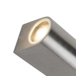 QAZQA Moderne Wandlamp Staal IP44 - Ben 17 QAZQA Moderne Wandlamp Staal IP44 - Ben -Tuinproducten 9705971