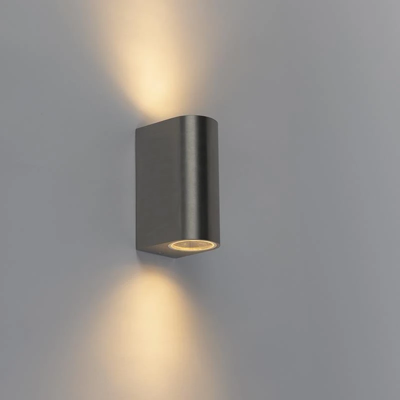 QAZQA Moderne Wandlamp Staal IP44 - Ben 12 QAZQA Moderne Wandlamp Staal IP44 - Ben - Afbeelding 10