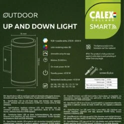Calex Smart Outdoor Up And Downlight Wandlamp -Tuinproducten 9732707