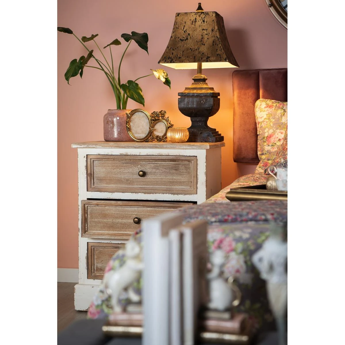 Clayre & Eef Bloempot Ø 14x13 Cm Roze Keramiek Rond Bloempot Binnen 4 Clayre & Eef Bloempot Ø 14x13 Cm Roze Keramiek Rond Bloempot Binnen - Afbeelding 2