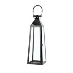 Beliani - CRETE - Lantaarn - Zwart - RVS