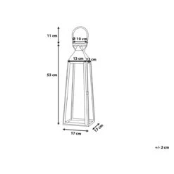 Beliani - CRETE - Lantaarn - Zwart - RVS 20 Beliani - CRETE - Lantaarn - Zwart - RVS -Tuinproducten 9753964