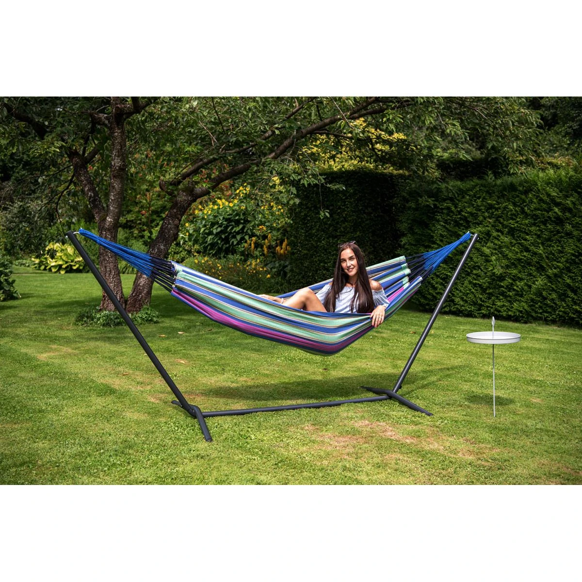 Tropilex® Hangmat Eénpersoons Cuba Blueberry Blauw 10 Tropilex® Hangmat Eénpersoons Cuba Blueberry Blauw - Afbeelding 8