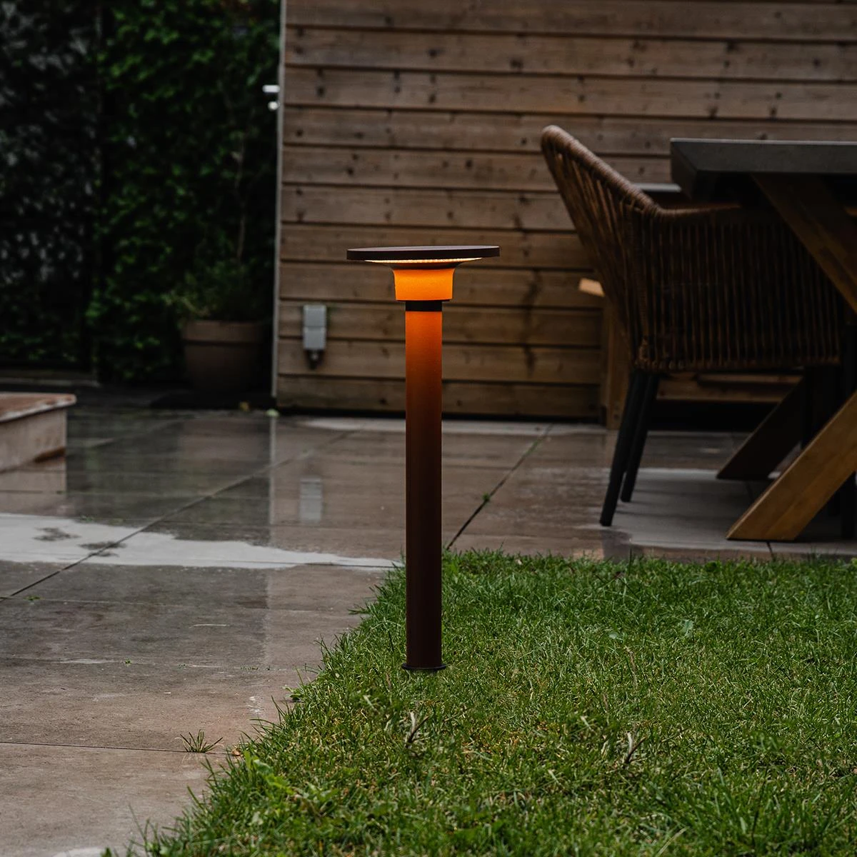 QAZQA Moderne Prikspot Roestbruin Incl. LED IP54 - Skyf 5 QAZQA Moderne Prikspot Roestbruin Incl. LED IP54 - Skyf - Afbeelding 3