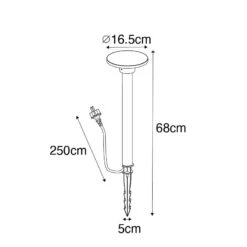QAZQA Moderne Prikspot Roestbruin Incl. LED IP54 - Skyf 19 QAZQA Moderne Prikspot Roestbruin Incl. LED IP54 - Skyf -Tuinproducten 9761639