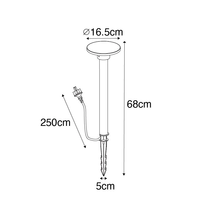 QAZQA Moderne Prikspot Roestbruin Incl. LED IP54 - Skyf 8 QAZQA Moderne Prikspot Roestbruin Incl. LED IP54 - Skyf - Afbeelding 6