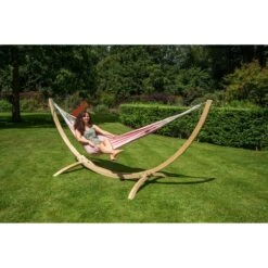Tropilex® Hangmat Met Standaard Eénpersoons Wood & Natural Pink Roze 13 Tropilex® Hangmat Met Standaard Eénpersoons Wood & Natural Pink Roze -Tuinproducten 9772250