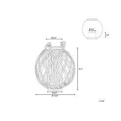 Beliani - SAMOA - Lantaarn - Zwart - Wilgenhout 15 Beliani - SAMOA - Lantaarn - Zwart - Wilgenhout -Tuinproducten 9787095