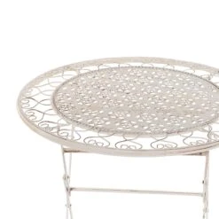 Beliani - TRIESTE - Bistroset Voor 2 - Beige - IJzer 21 Beliani - TRIESTE - Bistroset Voor 2 - Beige - IJzer -Tuinproducten 9788512