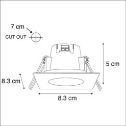 QAZQA Moderne Inbouwspot Vierkant Staal Incl. LED IP65 - Simply -Tuinproducten 9790201
