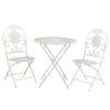 Clayre & Eef Bistroset Bistrotafel Bistrostoel 3-delig Ø 70x76 Cm Wit 1 Clayre & Eef Bistroset Bistrotafel Bistrostoel 3-delig Ø 70x76 Cm Wit -Tuinproducten 9790621