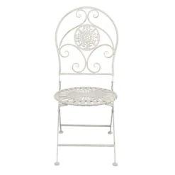 Clayre & Eef Bistroset Bistrotafel Bistrostoel 3-delig Ø 70x76 Cm Wit 13 Clayre & Eef Bistroset Bistrotafel Bistrostoel 3-delig Ø 70x76 Cm Wit -Tuinproducten 9790629