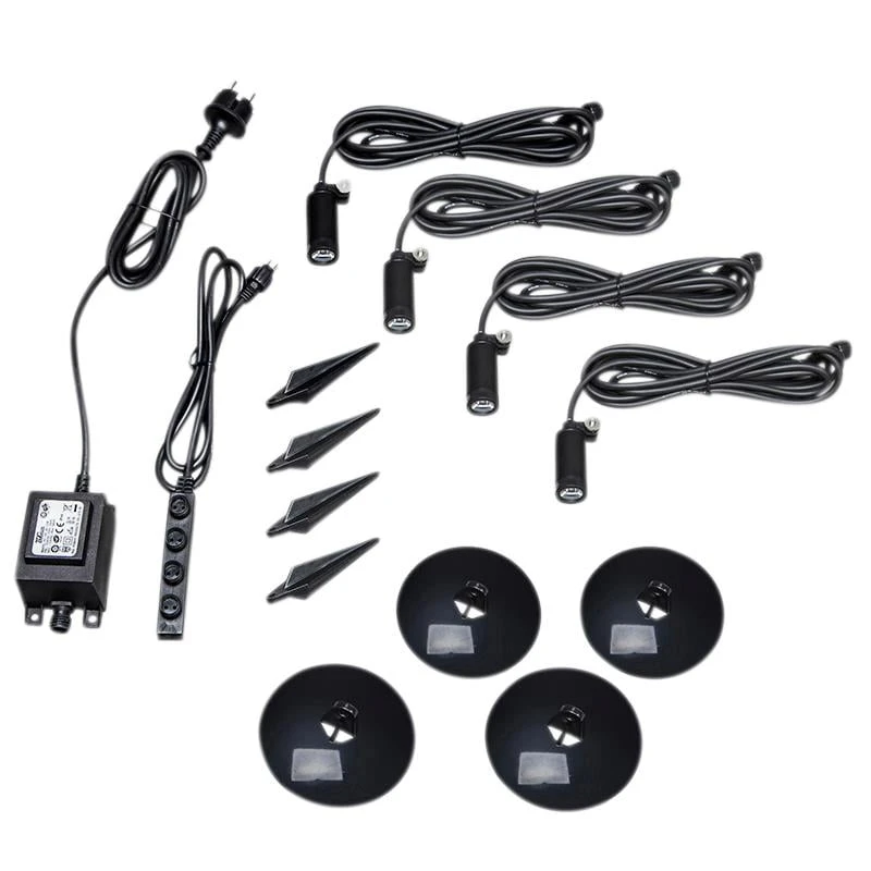 QAZQA Set Van 4 Prikspots Zwart Incl. LED IP68 - Garly 10 QAZQA Set Van 4 Prikspots Zwart Incl. LED IP68 - Garly - Afbeelding 8