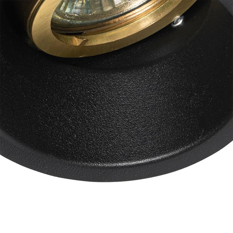 QAZQA Moderne Inbouwspot Zwart Met Goud Draai- En Kantelbaar - Alloy 5 QAZQA Moderne Inbouwspot Zwart Met Goud Draai- En Kantelbaar - Alloy - Afbeelding 3
