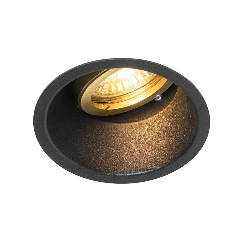QAZQA Moderne Inbouwspot Zwart Met Goud Draai- En Kantelbaar - Alloy 8 QAZQA Moderne Inbouwspot Zwart Met Goud Draai- En Kantelbaar - Alloy - Afbeelding 6