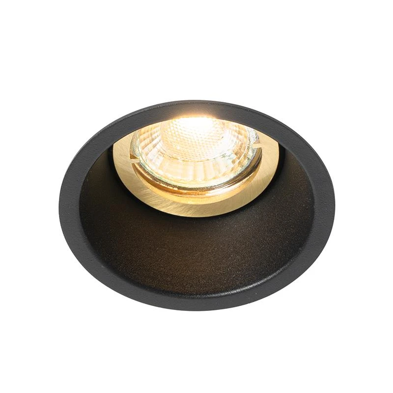 QAZQA Moderne Inbouwspot Zwart Met Goud Draai- En Kantelbaar - Alloy 9 QAZQA Moderne Inbouwspot Zwart Met Goud Draai- En Kantelbaar - Alloy - Afbeelding 7