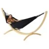 Tropilex® Hangmat Met Standaard Eénpersoons Wood & Classic Black Zwart 2 Tropilex® Hangmat Met Standaard Eénpersoons Wood & Classic Black Zwart -Tuinproducten 9815166
