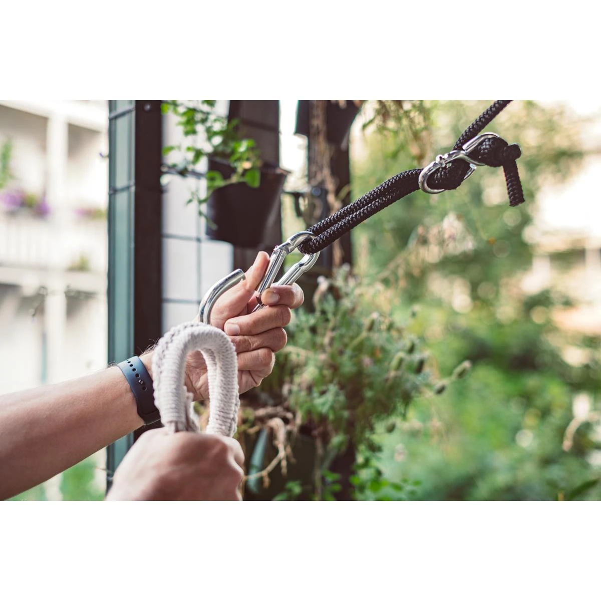 Tropilex® Hangmatbevestiging Simple White Wit | Ecru 4 Tropilex® Hangmatbevestiging Simple White Wit | Ecru - Afbeelding 2