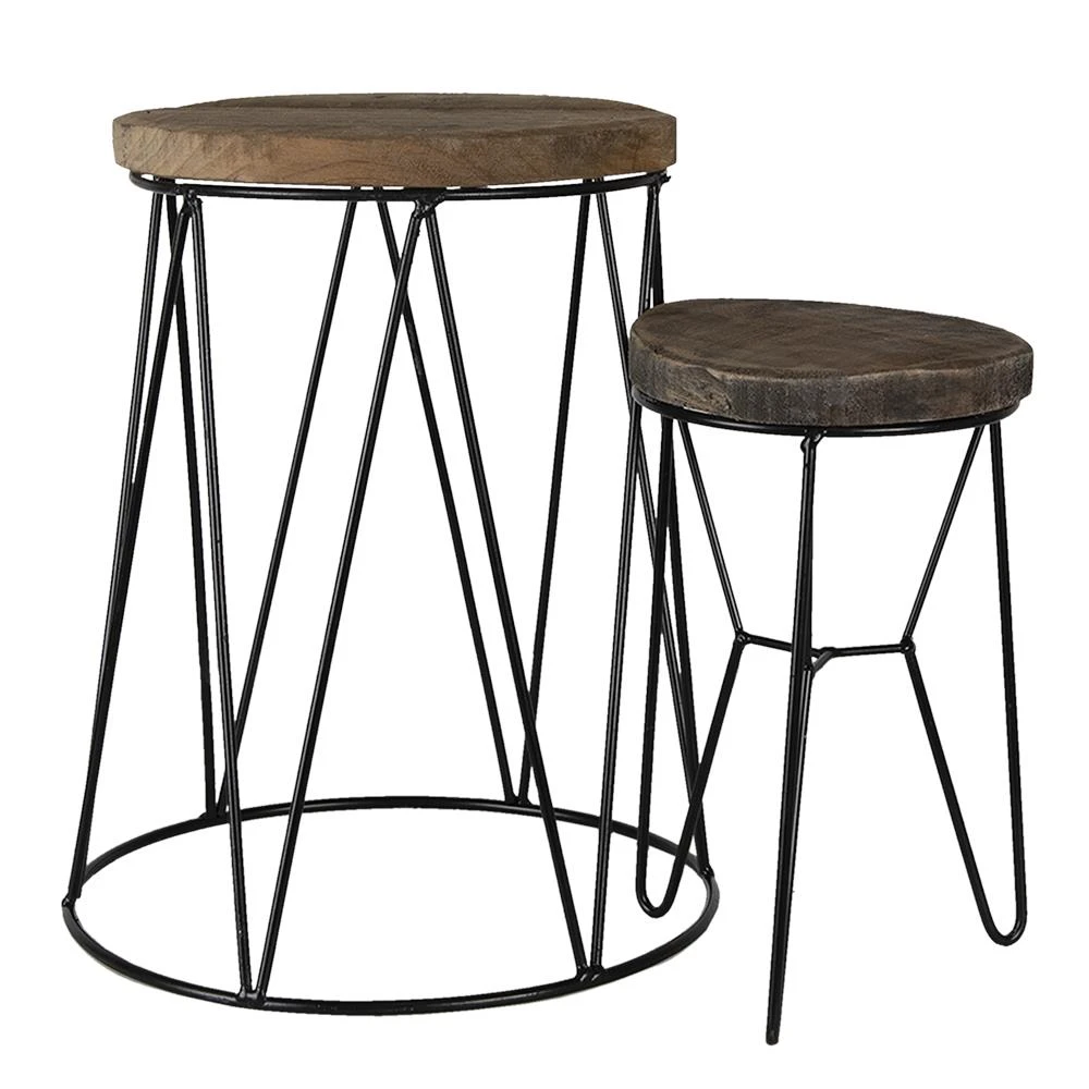 Clayre & Eef Plantentafeltje 29 Cm Bruin Hout Plantenstandaard 4 Clayre & Eef Plantentafeltje 29 Cm Bruin Hout Plantenstandaard - Afbeelding 2