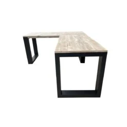Wood4you - Hoekbureau - New Orleans Steigerhout 200|160Lx70Dx75H Zwart