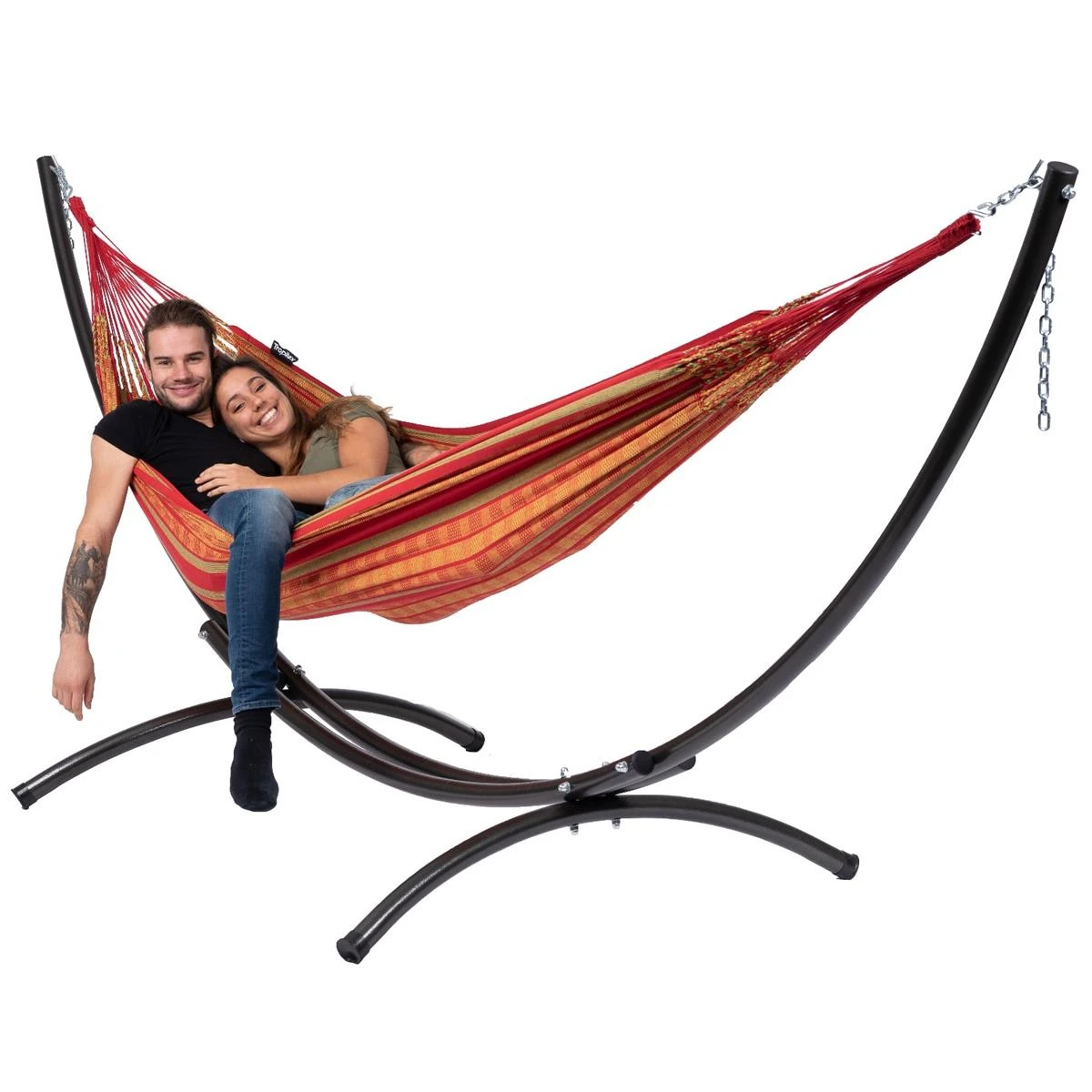 Tropilex® Hangmat Met Standaard Tweepersoons Arc & Chill Happy Oranje 3 Tropilex® Hangmat Met Standaard Tweepersoons Arc & Chill Happy Oranje