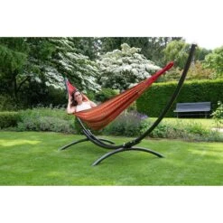 Tropilex® Hangmat Met Standaard Tweepersoons Arc & Chill Happy Oranje 23 Tropilex® Hangmat Met Standaard Tweepersoons Arc & Chill Happy Oranje -Tuinproducten 9919380