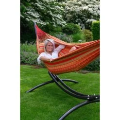 Tropilex® Hangmat Met Standaard Tweepersoons Arc & Chill Happy Oranje 25 Tropilex® Hangmat Met Standaard Tweepersoons Arc & Chill Happy Oranje -Tuinproducten 9919387