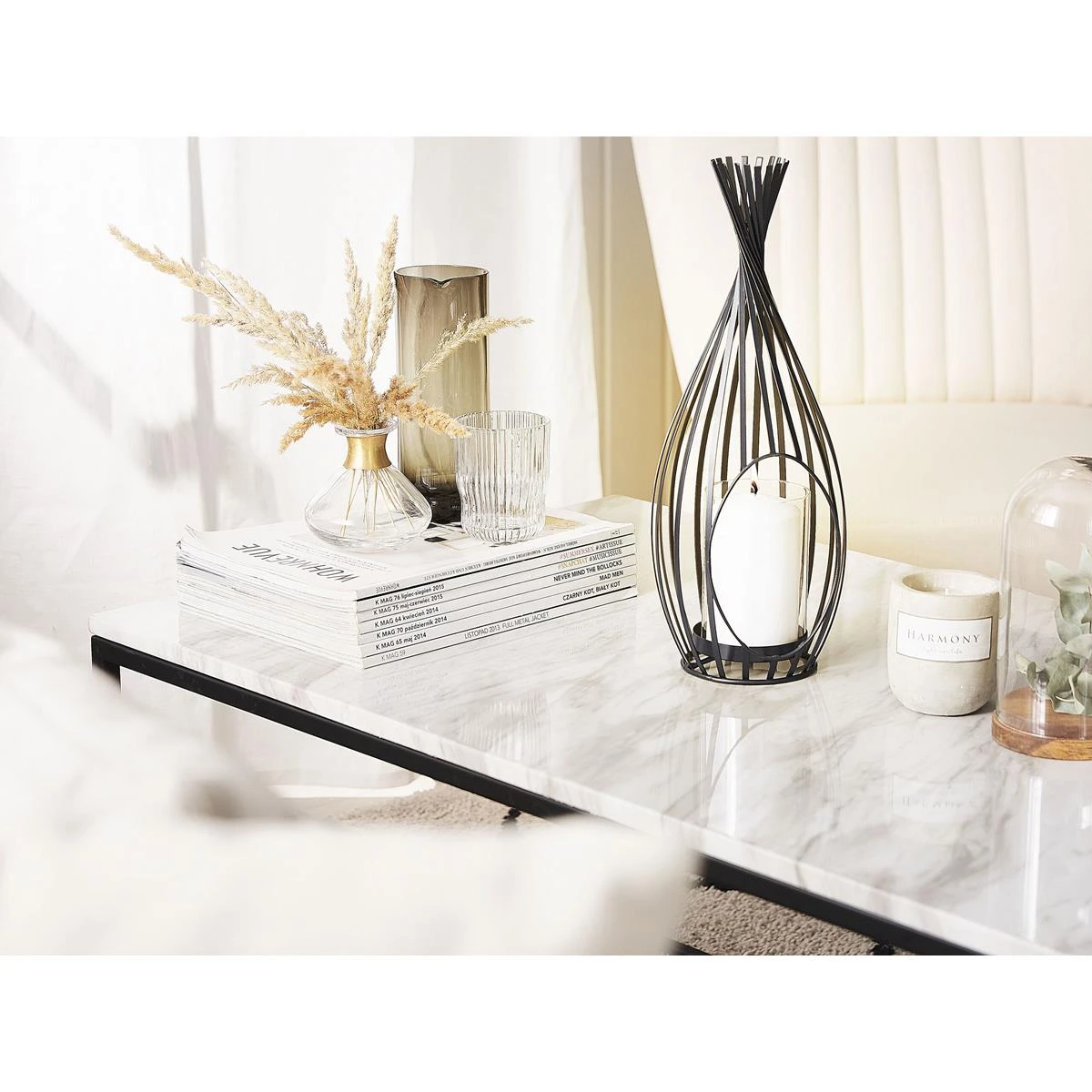 Beliani - LOMBOK - Lantaarn - Zwart - Metaal 4 Beliani - LOMBOK - Lantaarn - Zwart - Metaal - Afbeelding 2