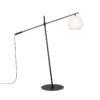 QAZQA Design Buiten Vloerlamp Zwart Met Witte Kap IP44 - Robbert -Tuinproducten 9925312
