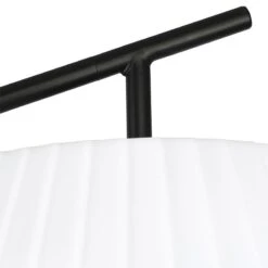 QAZQA Design Buiten Vloerlamp Zwart Met Witte Kap IP44 - Robbert -Tuinproducten 9925344