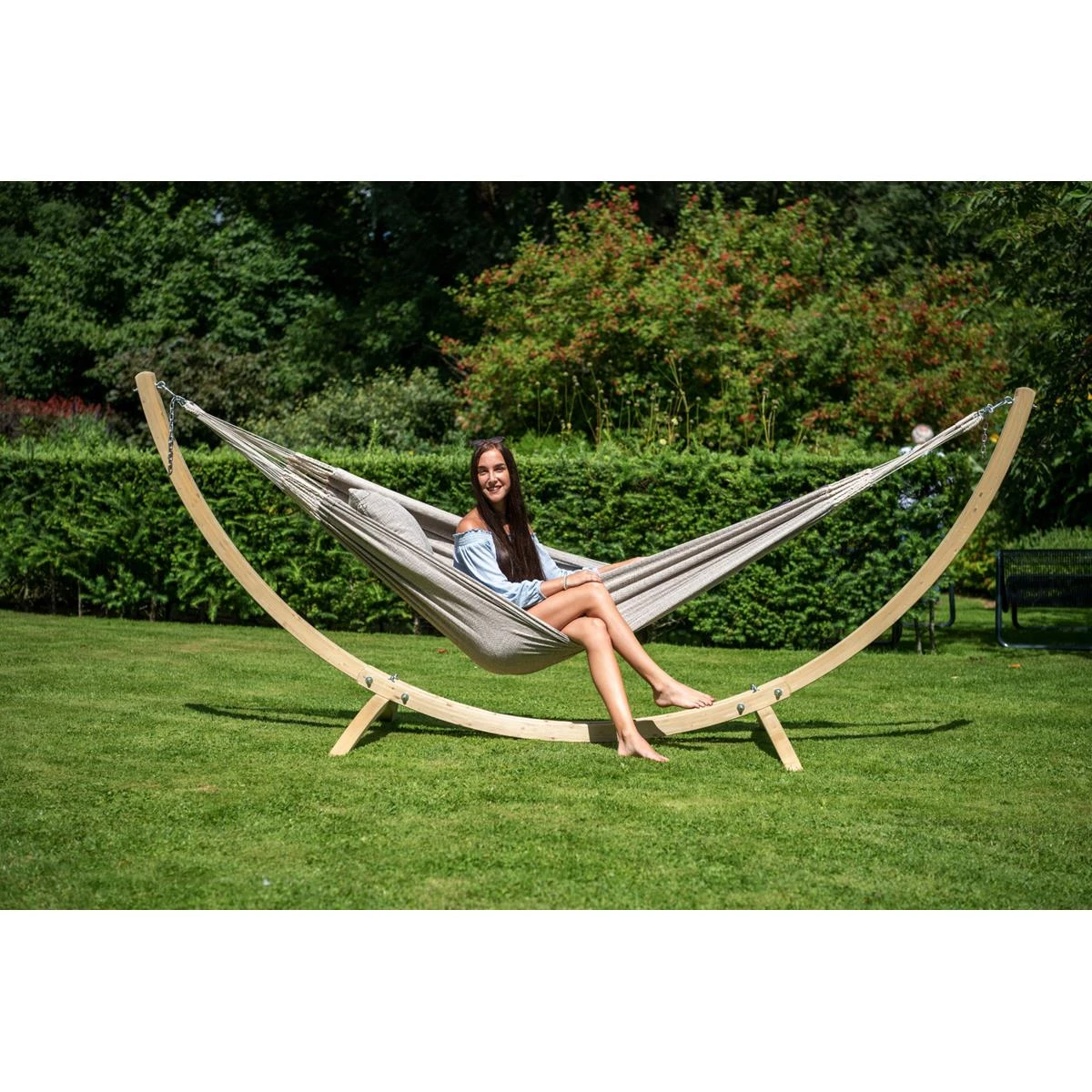 Tropilex® Hangmatstandaard Eénpersoons Wood Hout 5 Tropilex® Hangmatstandaard Eénpersoons Wood Hout - Afbeelding 3